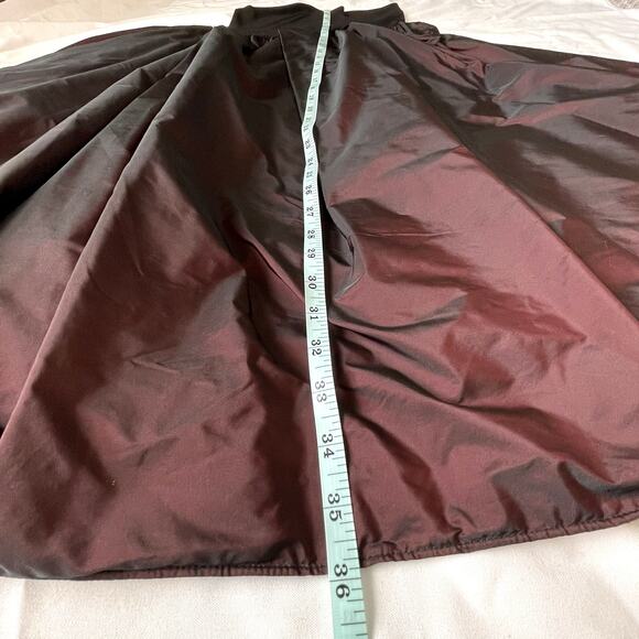 Vintage IGOR Monte Luxury Taffeta Bubble Skirt Black Cherry Iridescent NWT S - Picture 4 of 7
